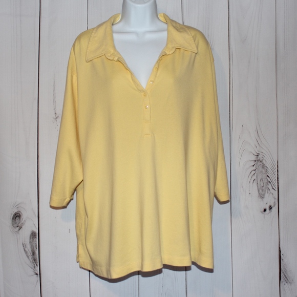 Lane Bryant Tops - Lane Bryant Venezia Yellow Polo 26 28